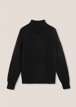 AAMINTORE NAVY BLUE WOOL TURTLENECK