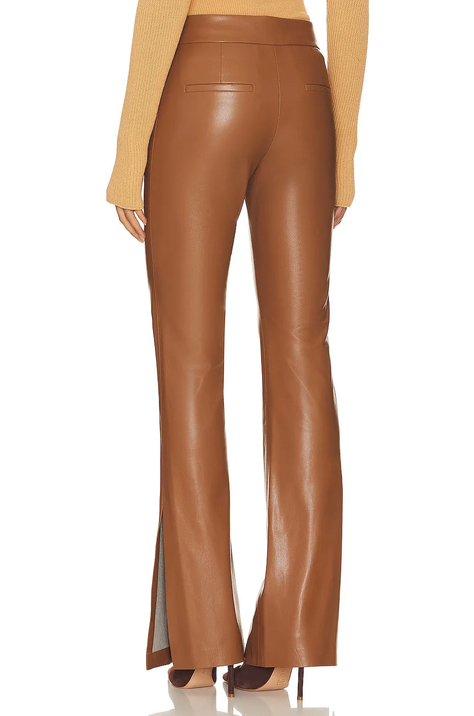 Alice   Olivia Olivia Faux Leather trousers, camel