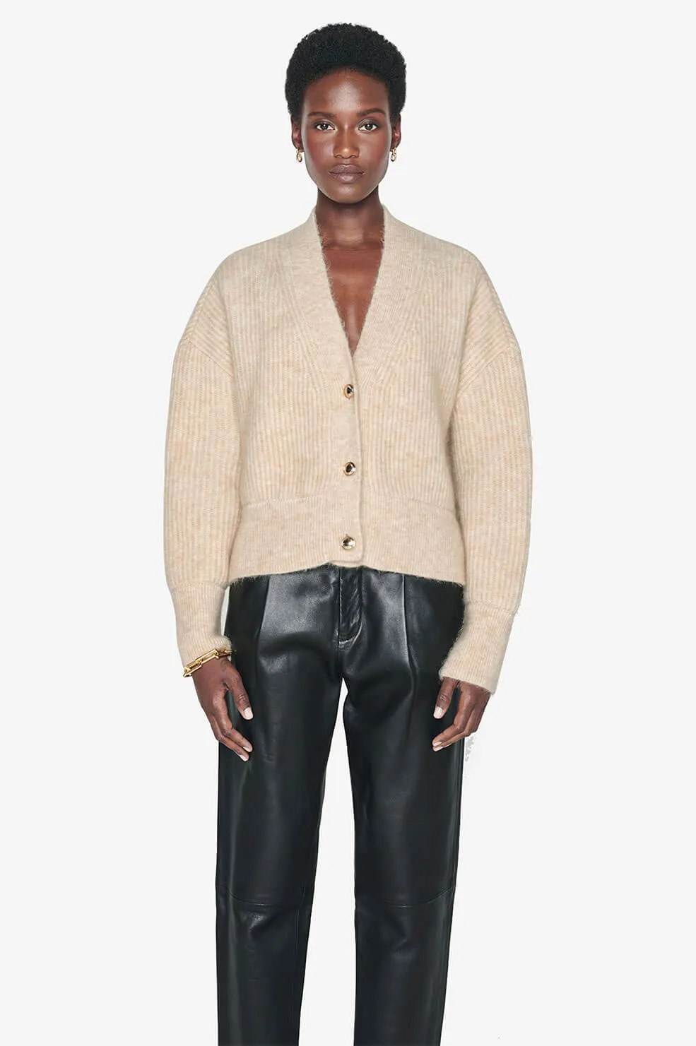 Anine Bing - Maxwell Cardigan in Oat
