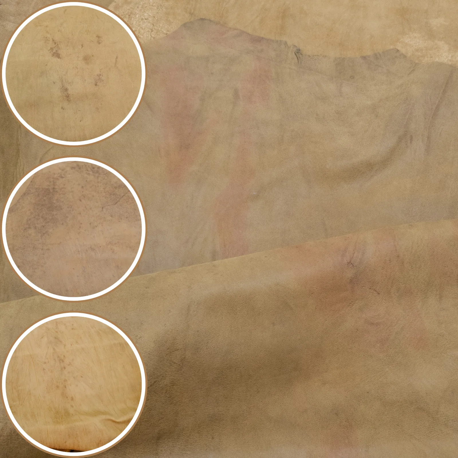 Browns, 3-8 Sq Ft, 1-3 oz, Goat Hides