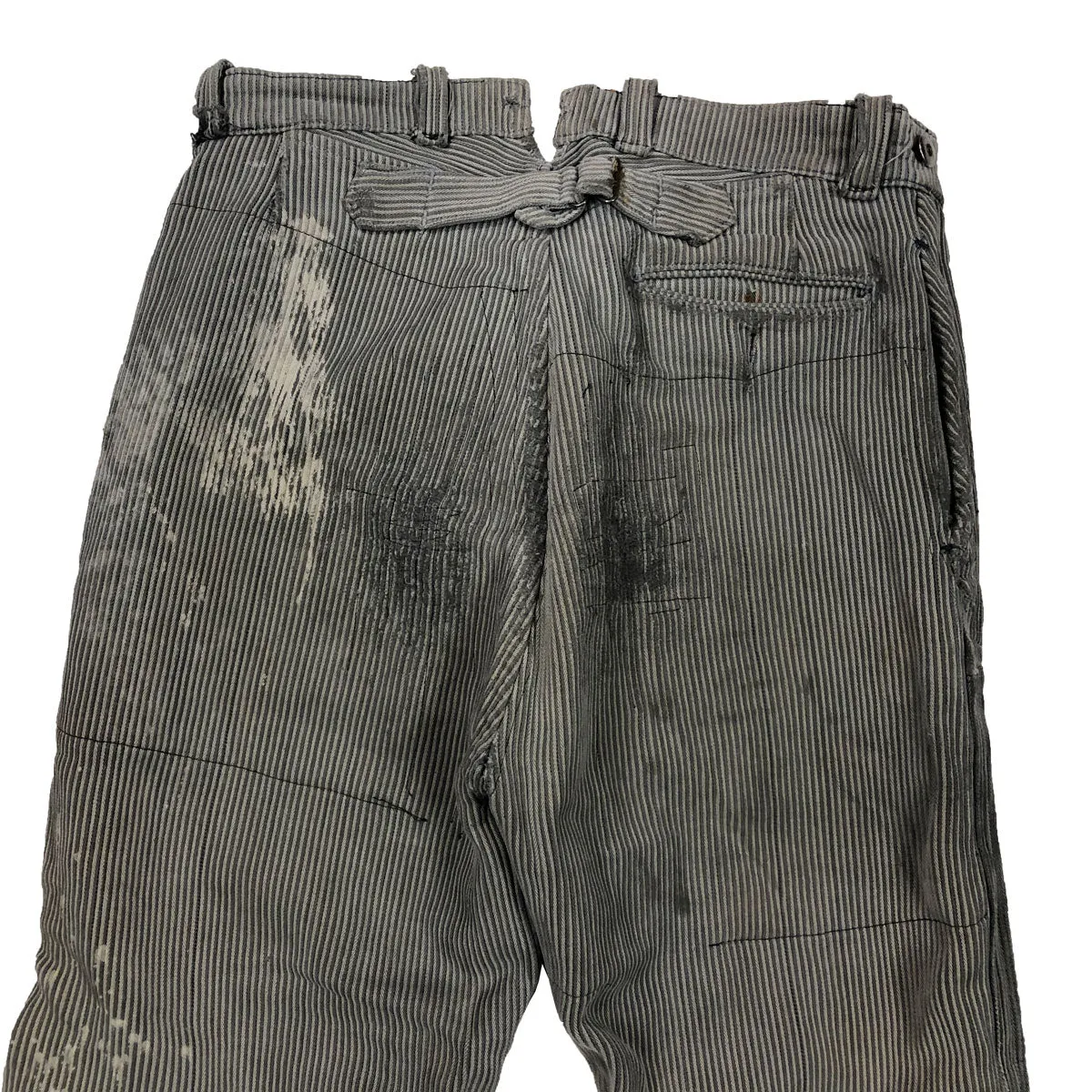 C1930 Buckle Back Vintage L'Ideal French Patched Work Trousers