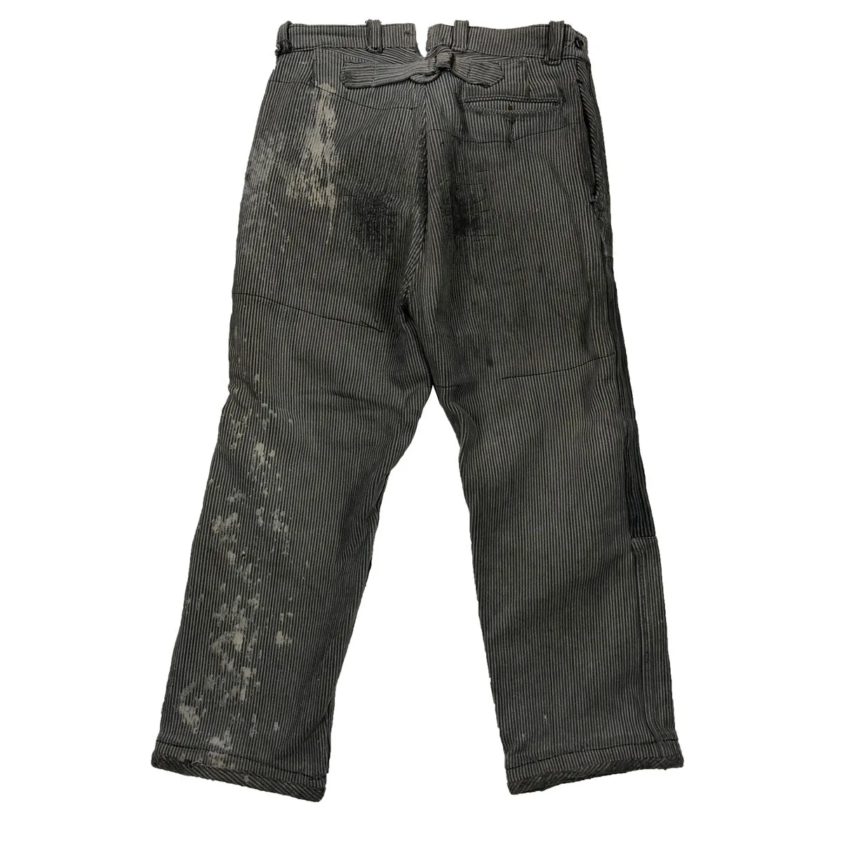 C1930 Buckle Back Vintage L'Ideal French Patched Work Trousers
