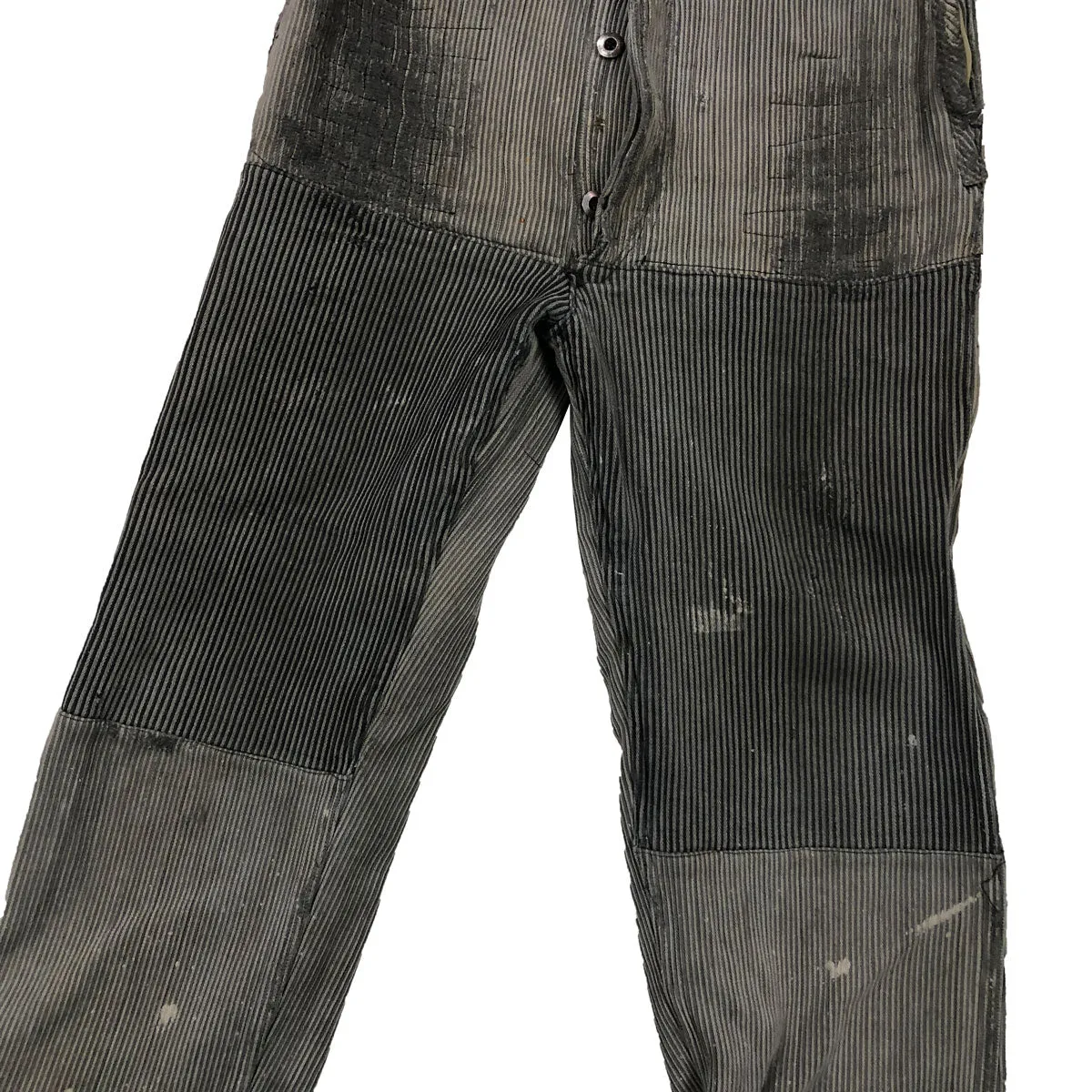 C1930 Buckle Back Vintage L'Ideal French Patched Work Trousers