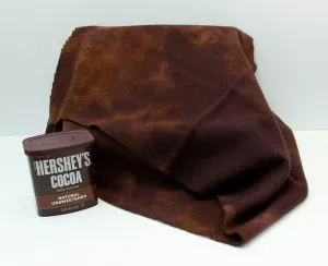 CHOCOLATE BROWN Hand Dyed Fat QUARTER Wool Fabric for Wool Applique and Rug Hooking