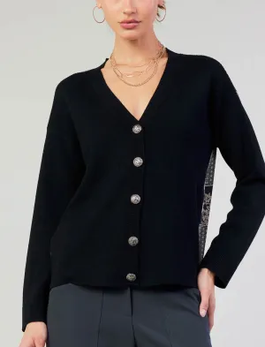Current Air Floral Print Back Cardigan