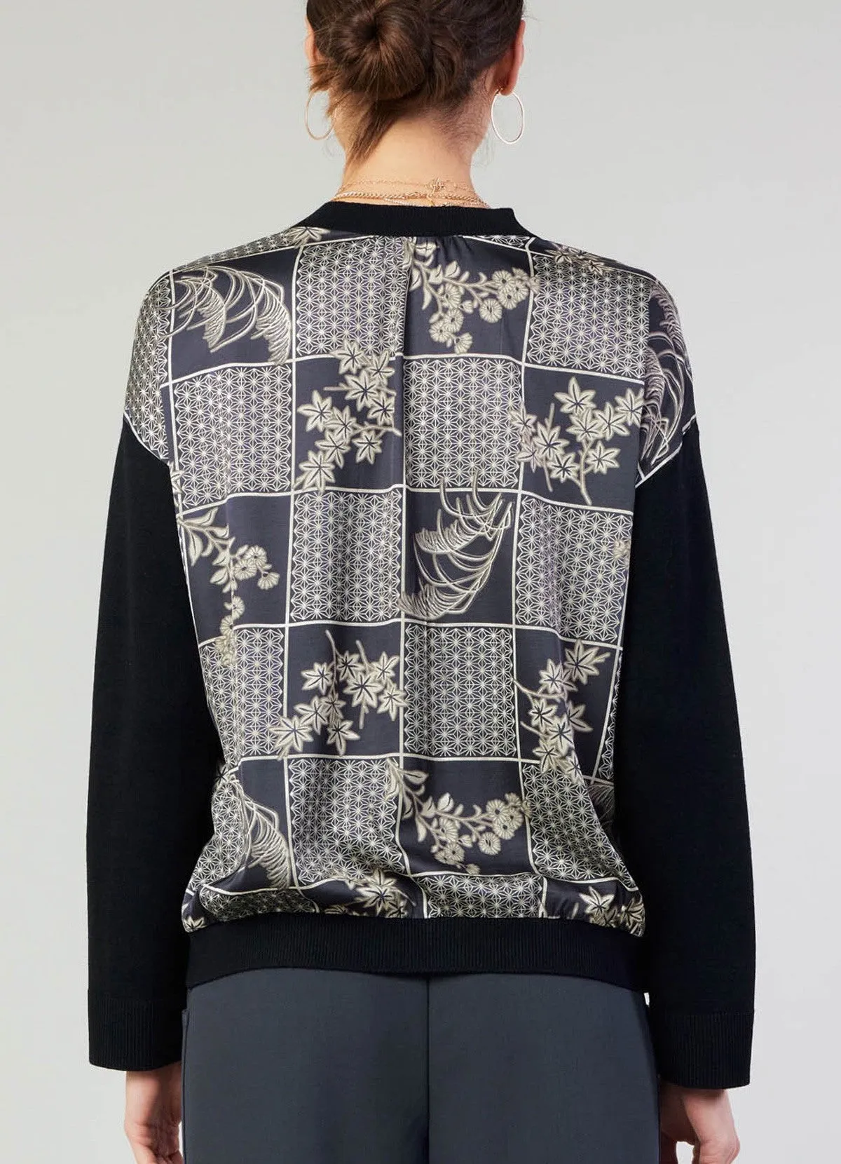 Current Air Floral Print Back Cardigan