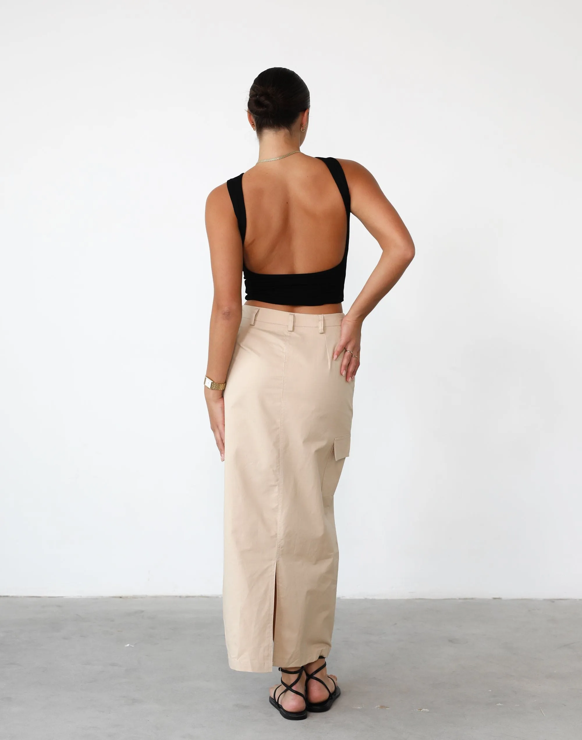 Deena Maxi Skirt (Oat)
