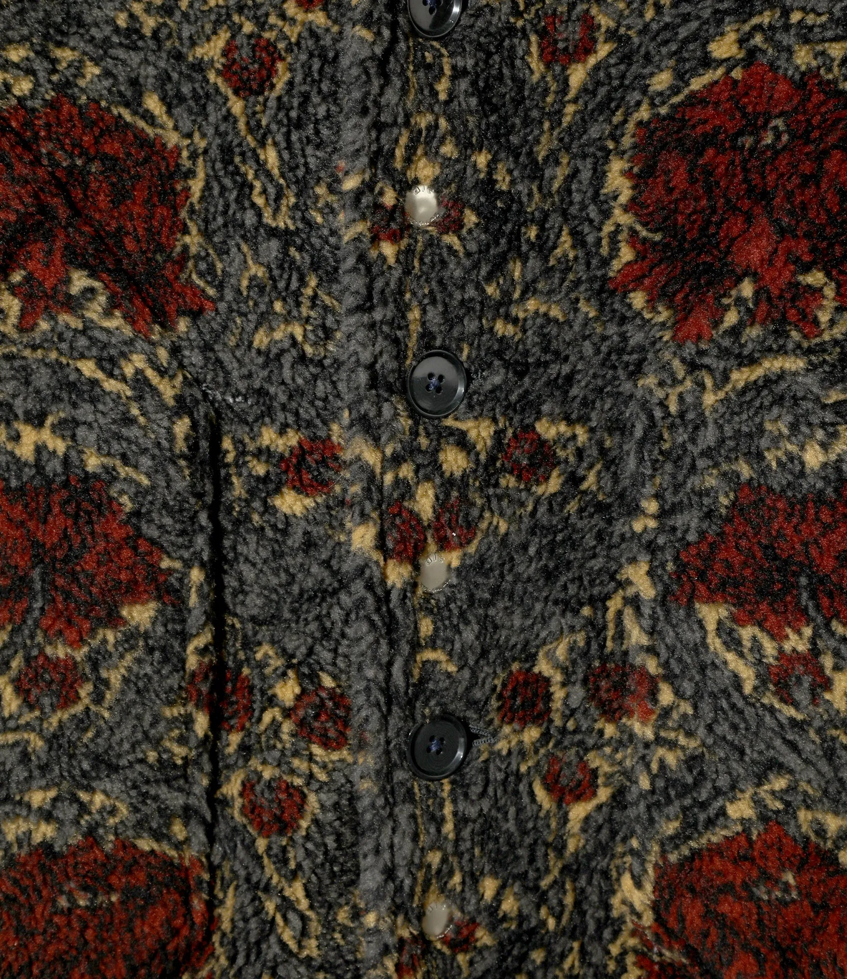 Luxury Botanical Jacquard Pile Coat – Elegant Layering for Style and Comfort