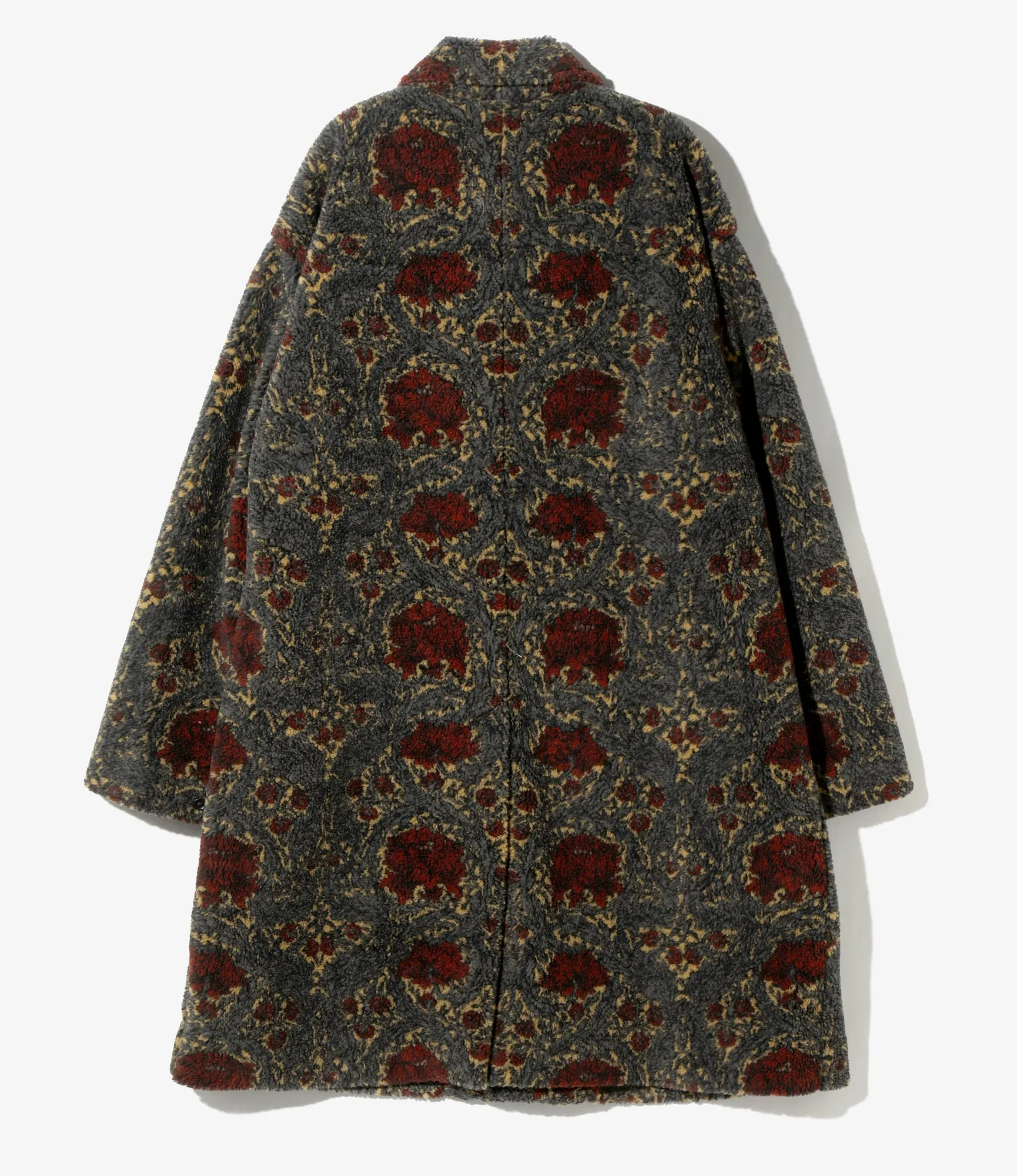Luxury Botanical Jacquard Pile Coat – Elegant Layering for Style and Comfort
