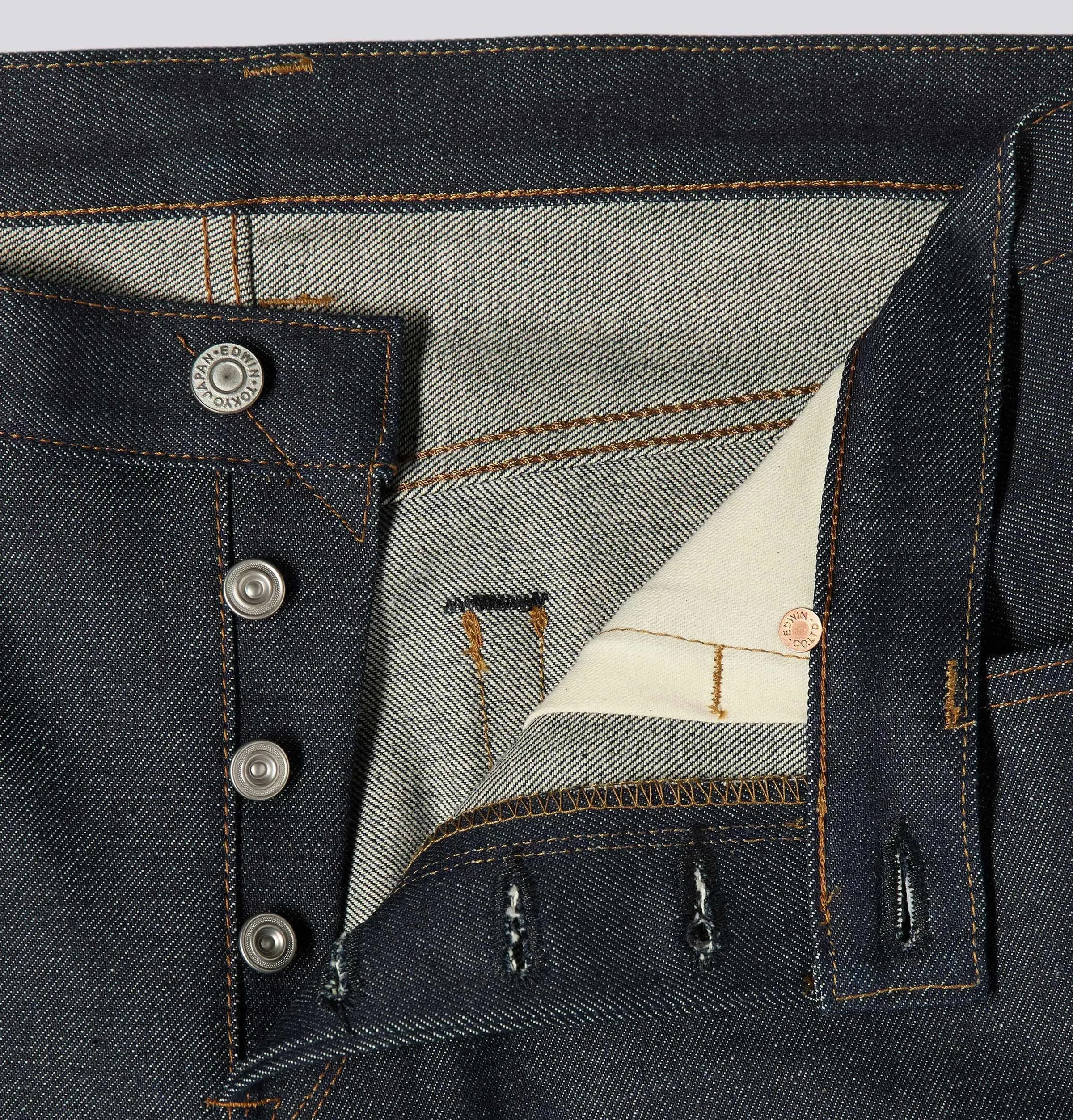 Edwin Regular Tapered Kaihara Jeans – Blue – Raw State