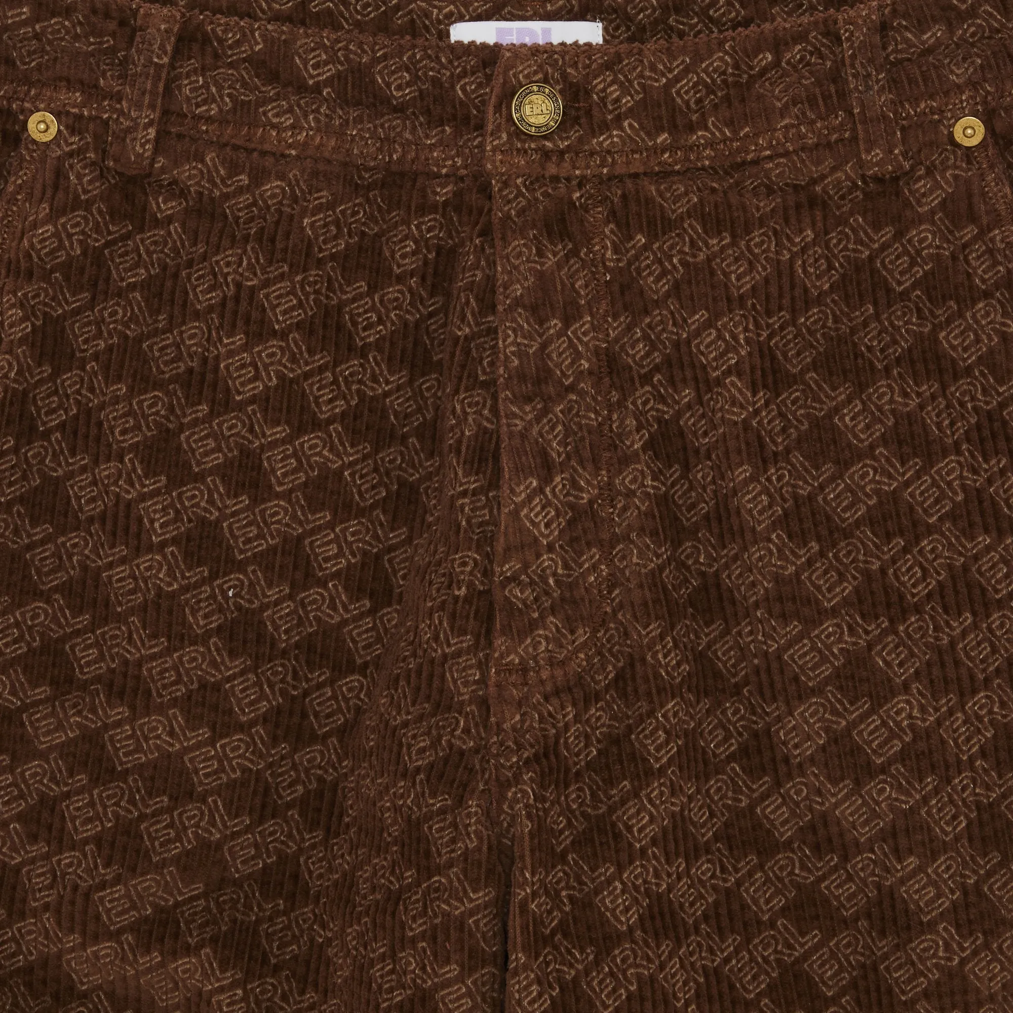 ERL Embossed corduroy trousers, brown