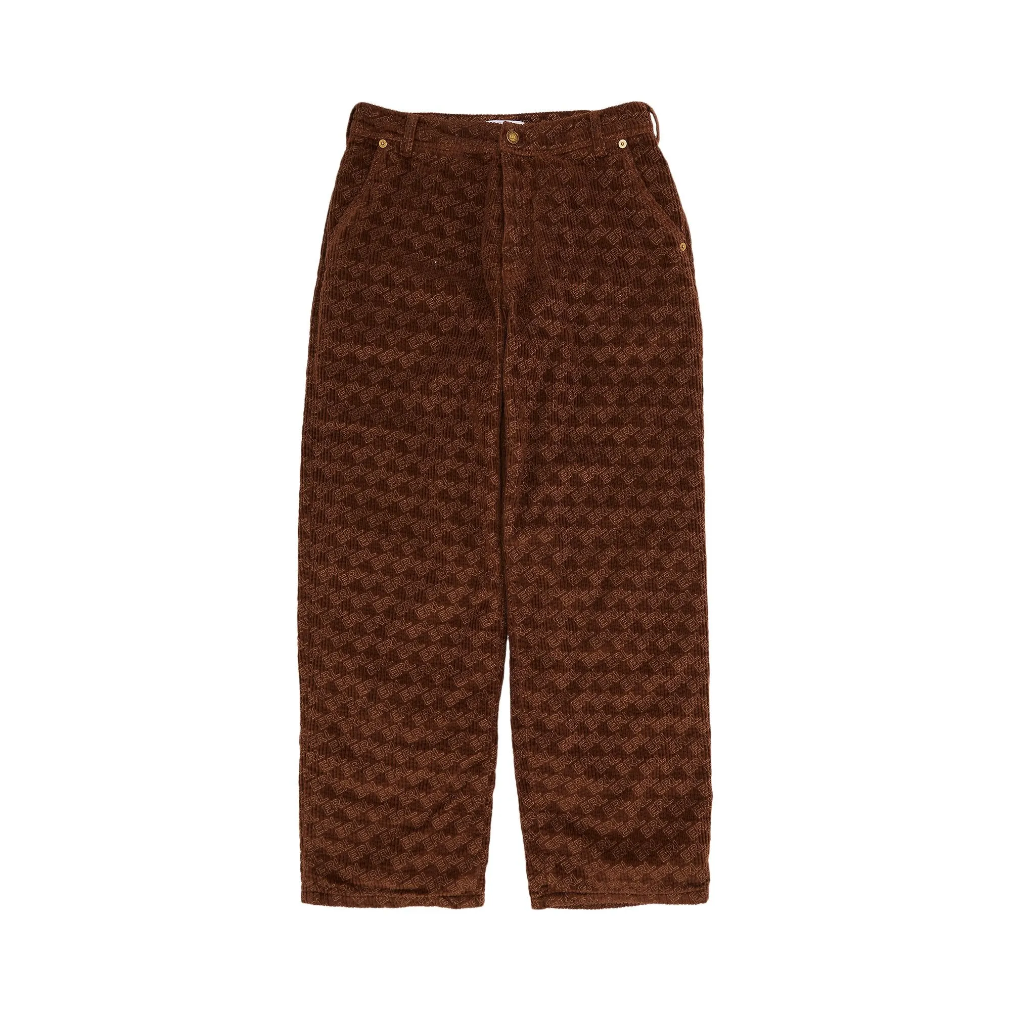 ERL Embossed corduroy trousers, brown