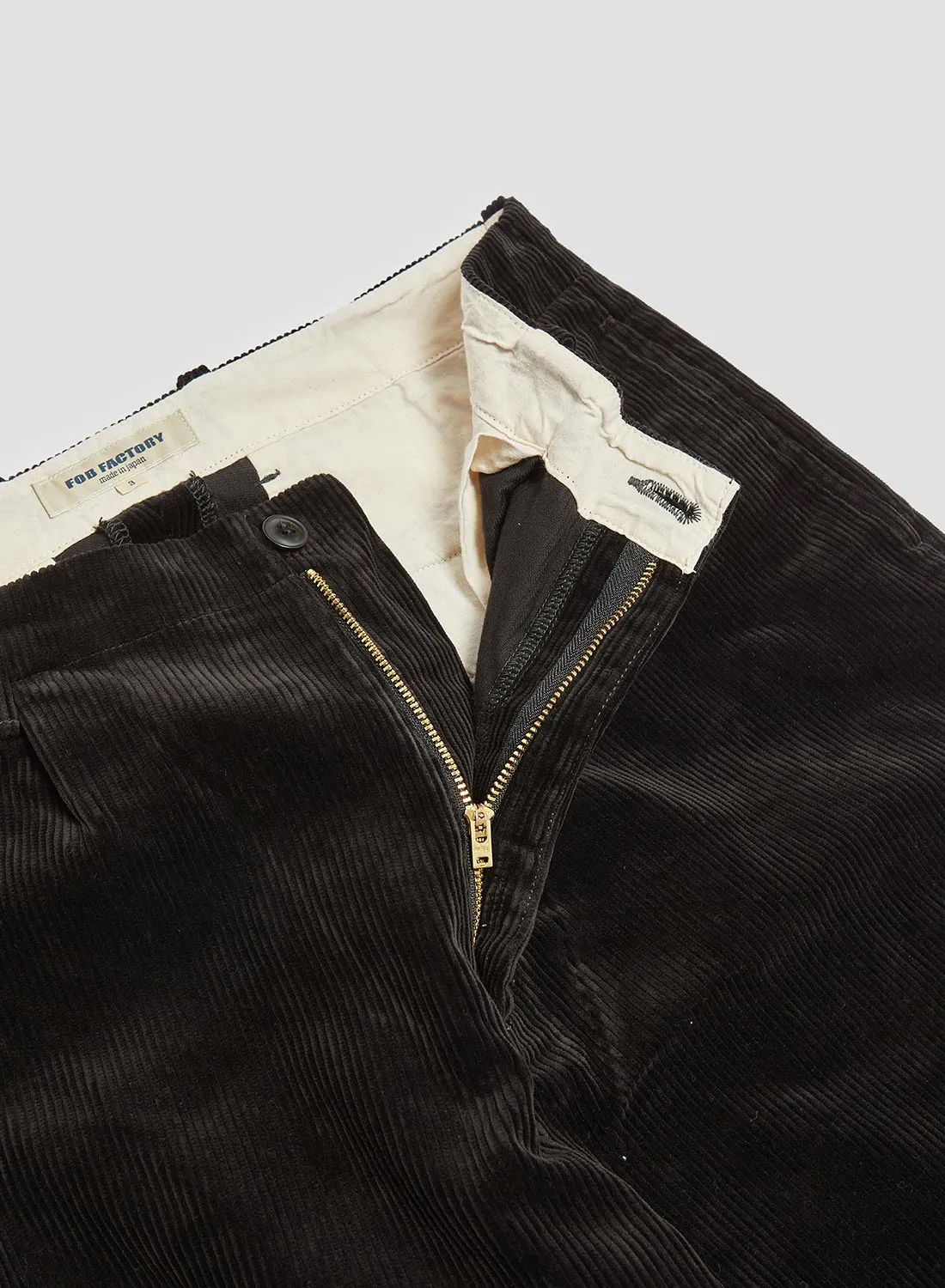 Premium Black Corduroy Trousers - Factory Direct Sale