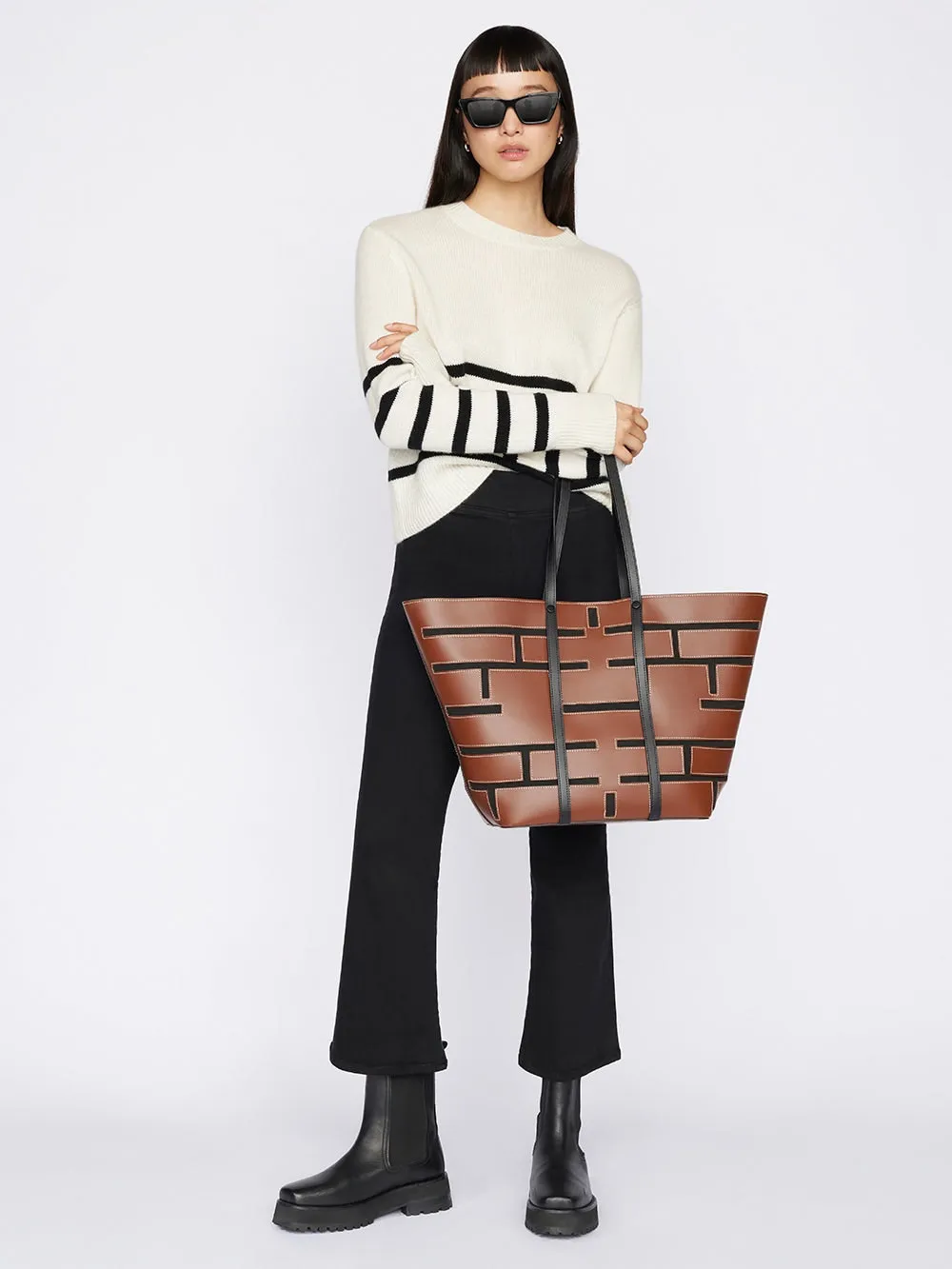 Frame - Jet Set Crop Mini Boot in Sheer Noir