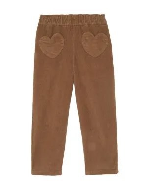 Girls Corduroy Trousers in Caribou