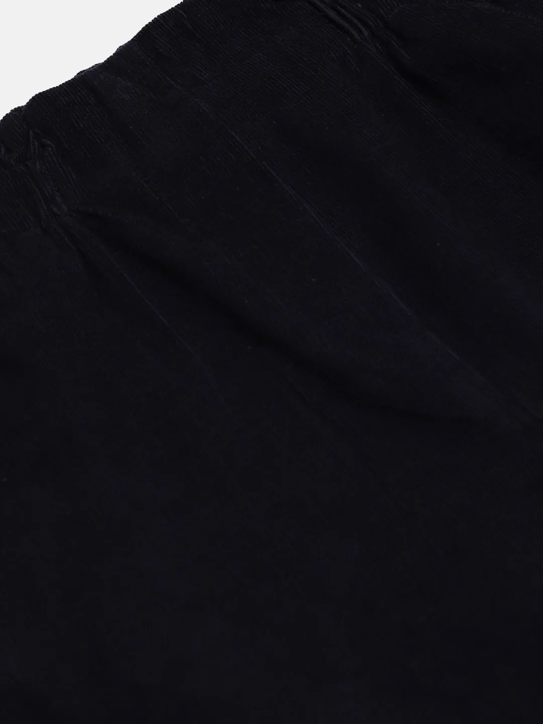 Girls Navy Corduroy Paper Bag Pants
