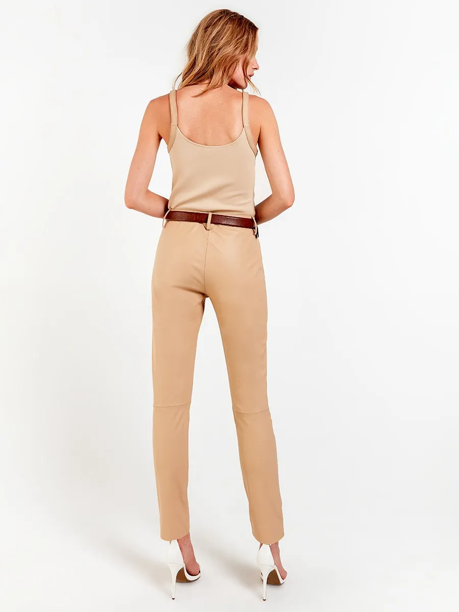 JORDAN RECYCLED LEATHER TROUSERS