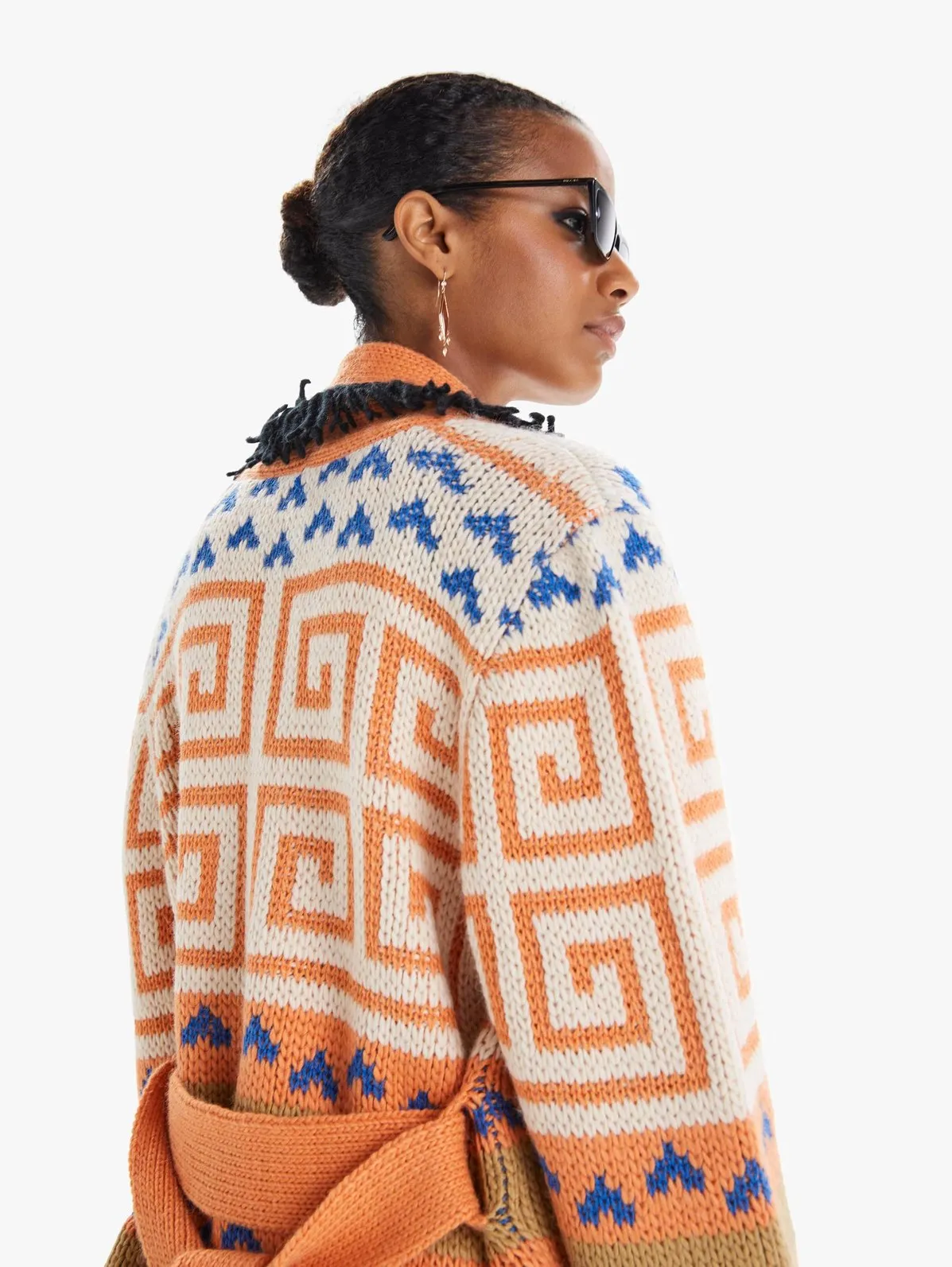 Mother - The Belted Short Cardigan in Runaway Child