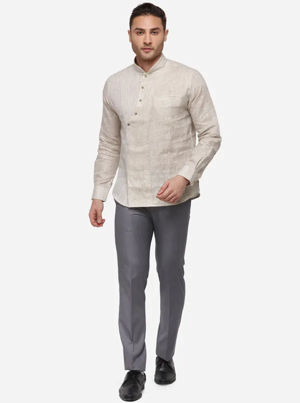 Natural Solid Slim Fit Kurta | JB Studio