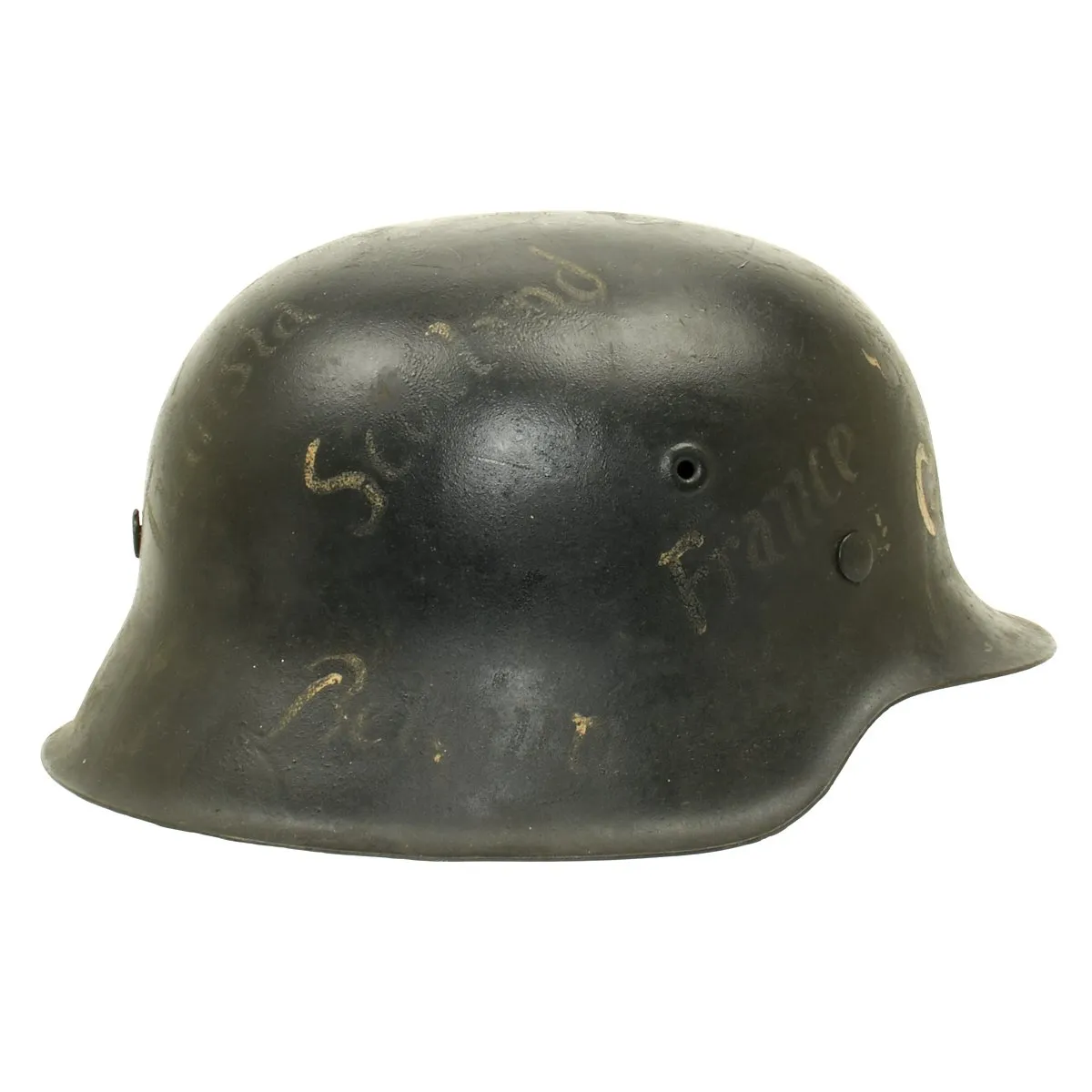Original German WWII USGI Bring Back Trench Art M42 Helmet