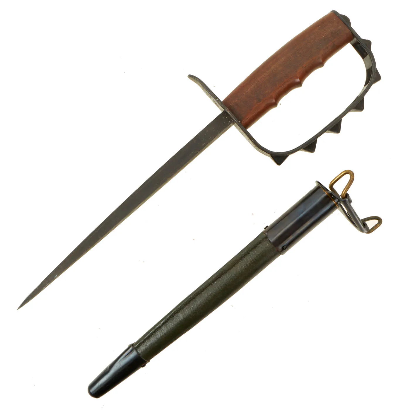 Original U.S. WWI M1917 Trench Knife by L.F. & C. Dated 1917 with Replacement Scabbard