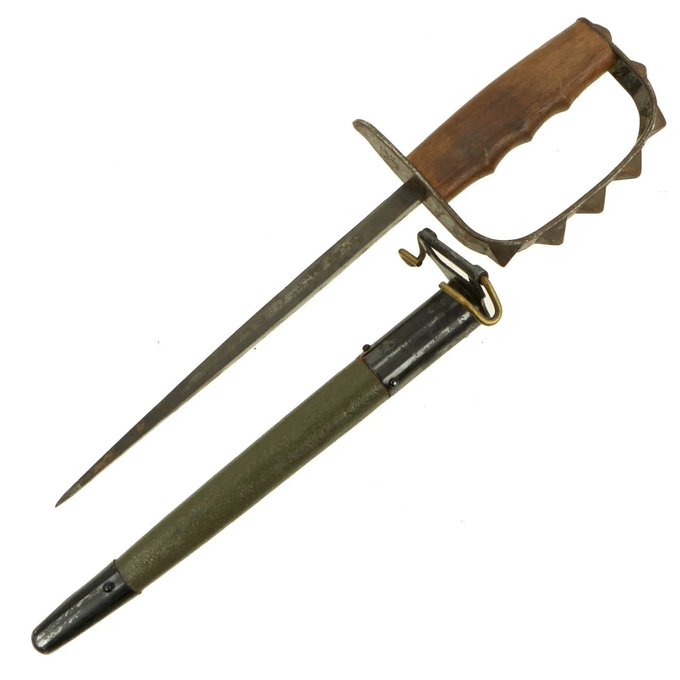 Original U.S. WWI M1917 Trench Knife by L.F. & C. dated 1917 with Replica Scabbard