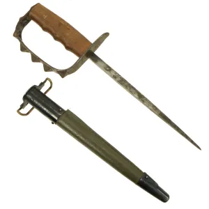 Original U.S. WWI M1917 Trench Knife by L.F. & C. dated 1917 with Replica Scabbard
