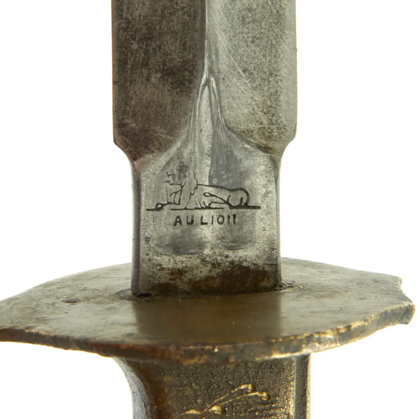 Original U.S. WWI Model 1918 Mark I AU LION Trench Knife with Scabbard