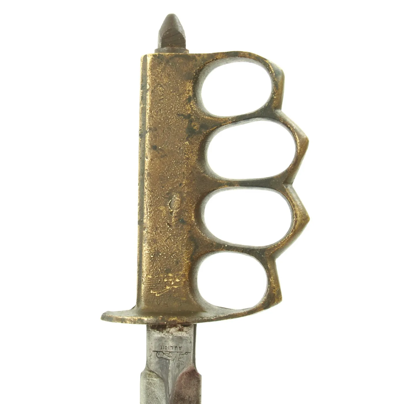 Original U.S. WWI Model 1918 Mark I AU LION Trench Knife with Scabbard