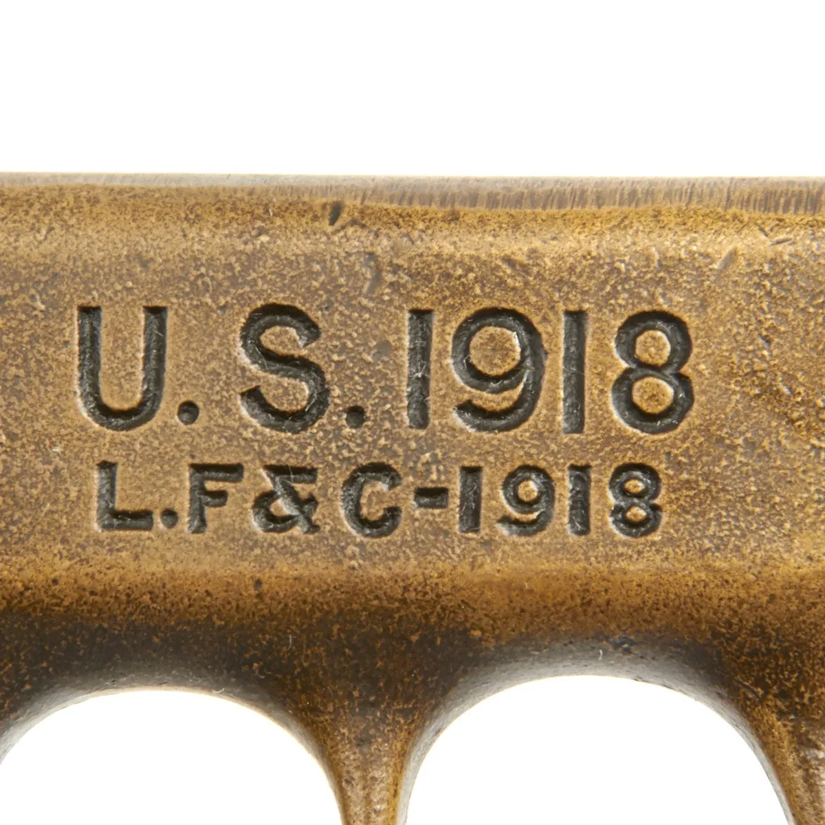 Original U.S. WWI Model 1918 Mark I Trench Knife by L.F. & C with Matching Scabbard- Unissued