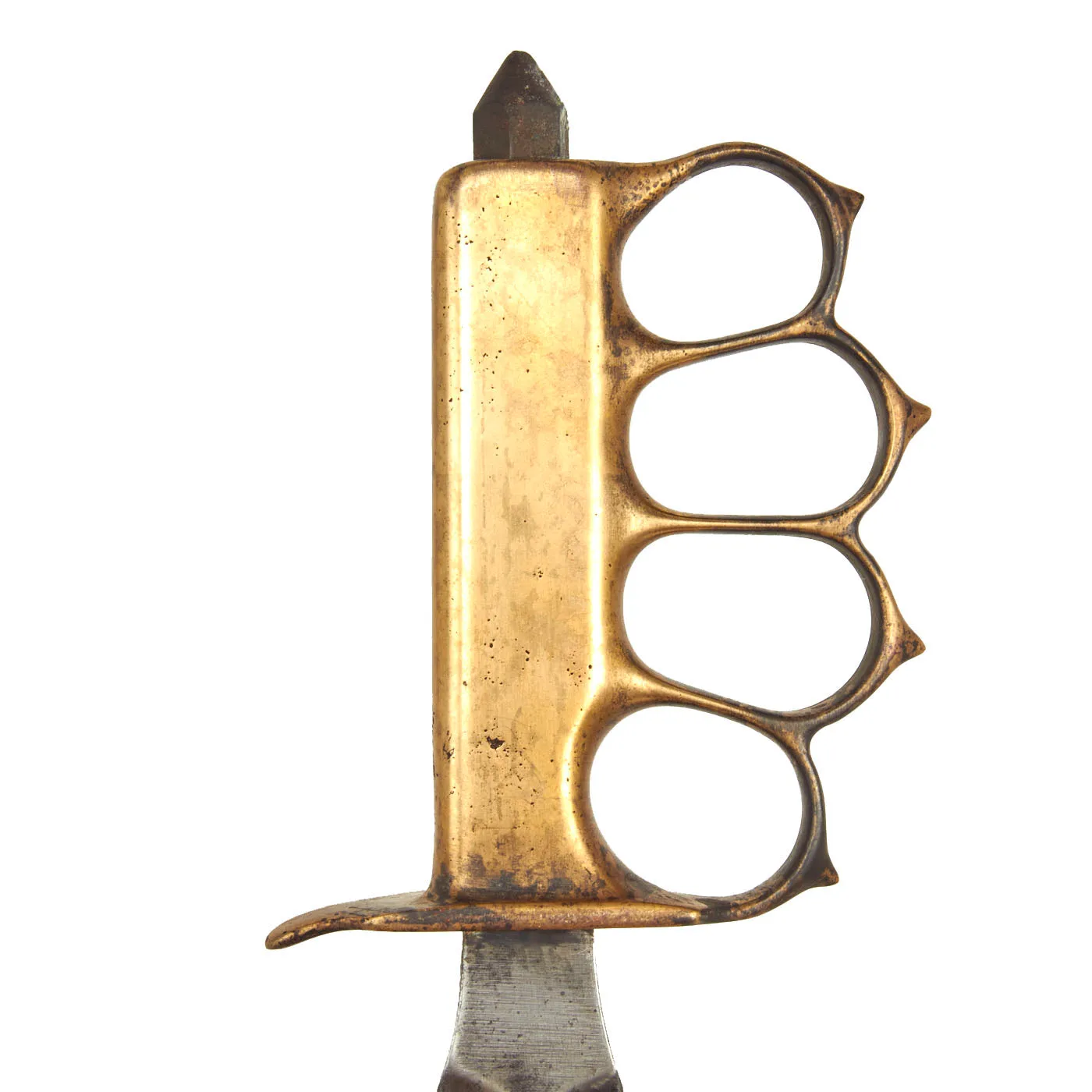 Original U.S. WWI Model 1918 Mark I Trench Knife by L.F. & C with Matching Scabbard - WWII Reissue Paratrooper Modified Type