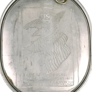 Original U.S. WWI Trench Art M1910 Mess Kit Dated 1918 Personalized by Ester Laubstine, K. Company of the 139th Infantry Regiment, 35th Infantry DIvision