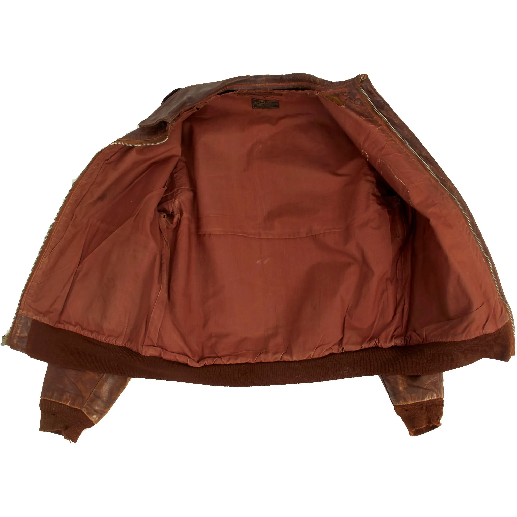 Original U.S. WWII 5th Flying Training Detachment, Ryan Airfield Patched A-2 Leather Flight Jacket
