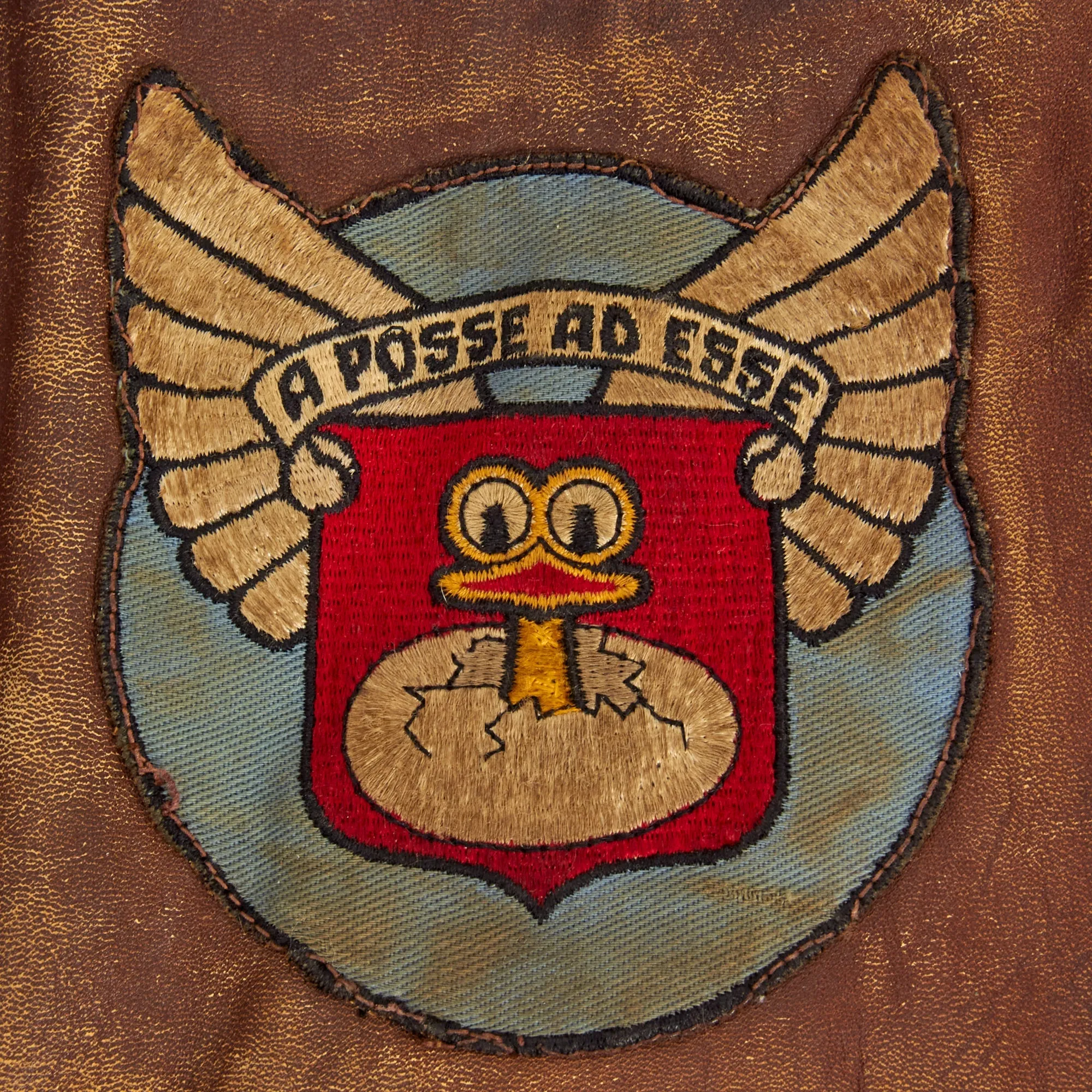 Original U.S. WWII 5th Flying Training Detachment, Ryan Airfield Patched A-2 Leather Flight Jacket