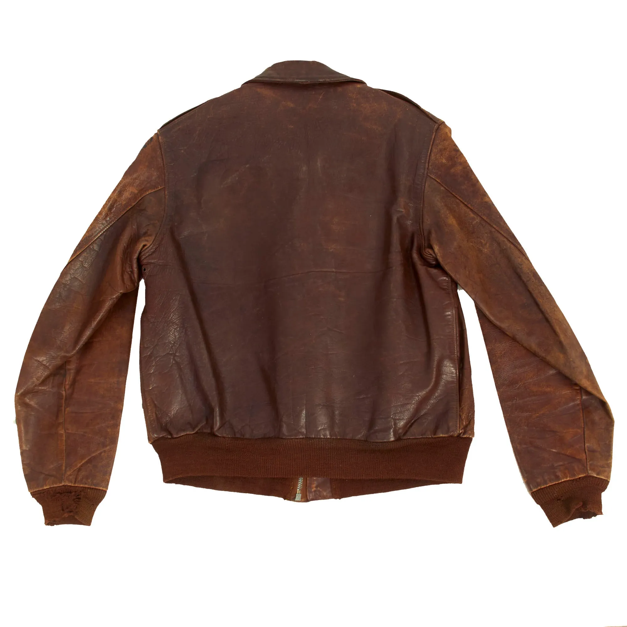 Original U.S. WWII 5th Flying Training Detachment, Ryan Airfield Patched A-2 Leather Flight Jacket