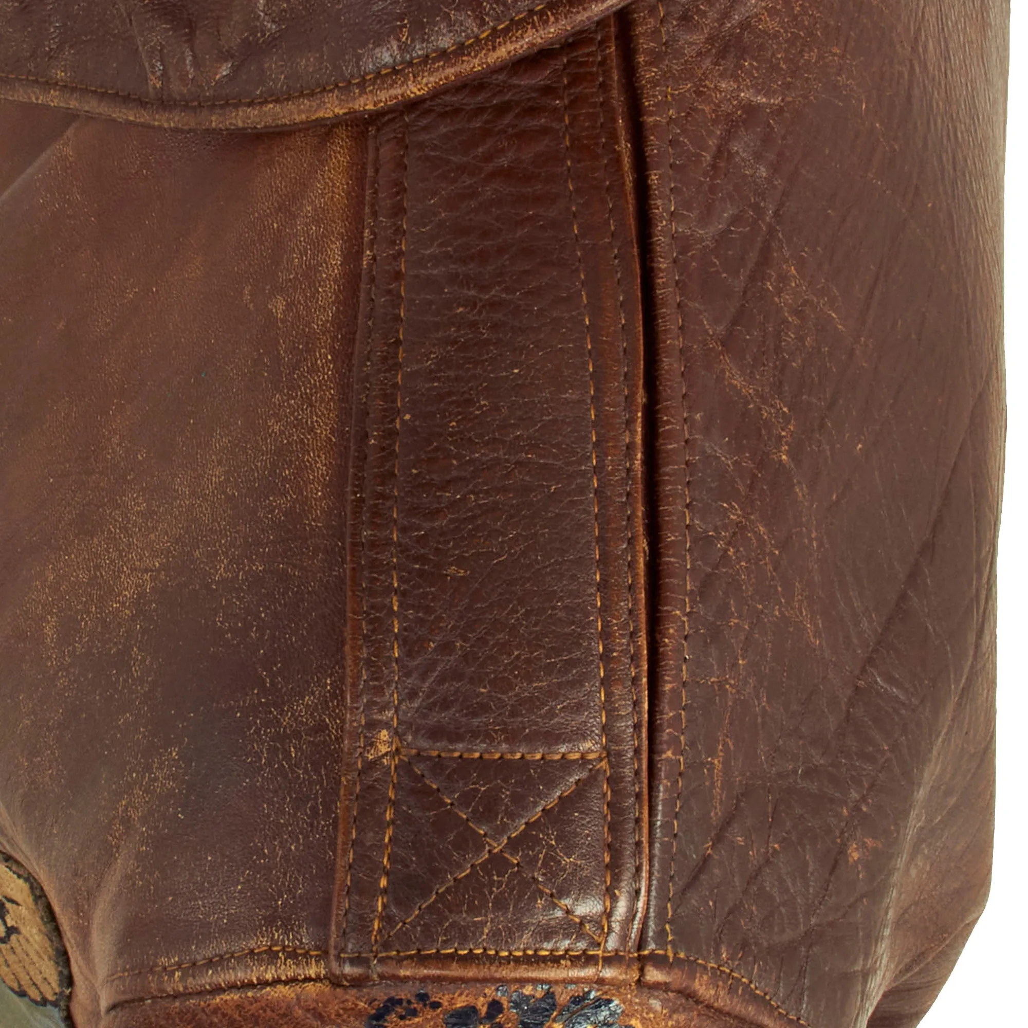 Original U.S. WWII 5th Flying Training Detachment, Ryan Airfield Patched A-2 Leather Flight Jacket