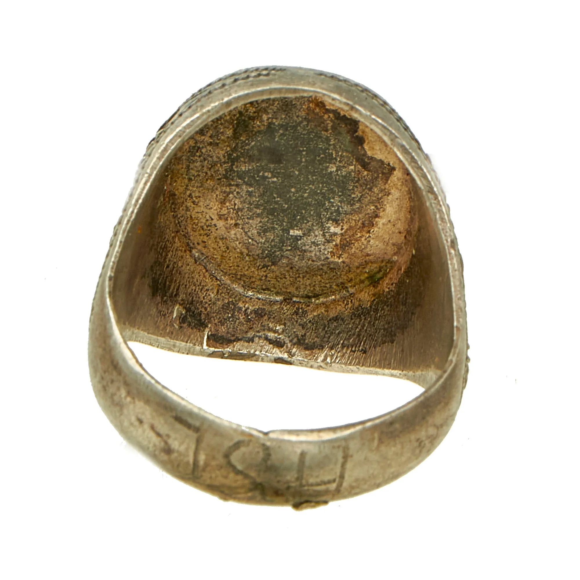 Original U.S. WWII Military Trench Art Ring Lot Featuring 3rd Army Ring - 3 Rings