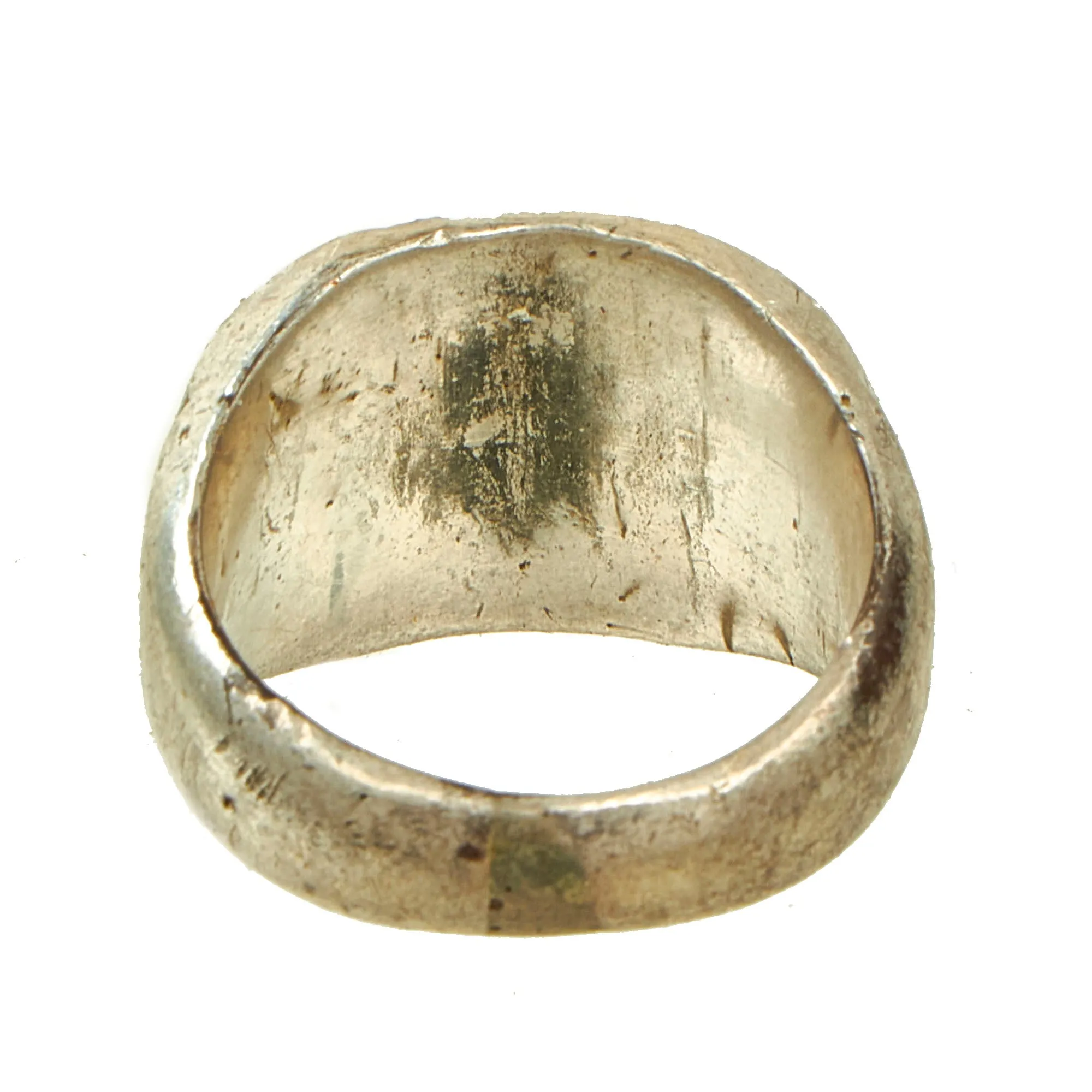 Original U.S. WWII Military Trench Art Ring Lot Featuring 3rd Army Ring - 3 Rings