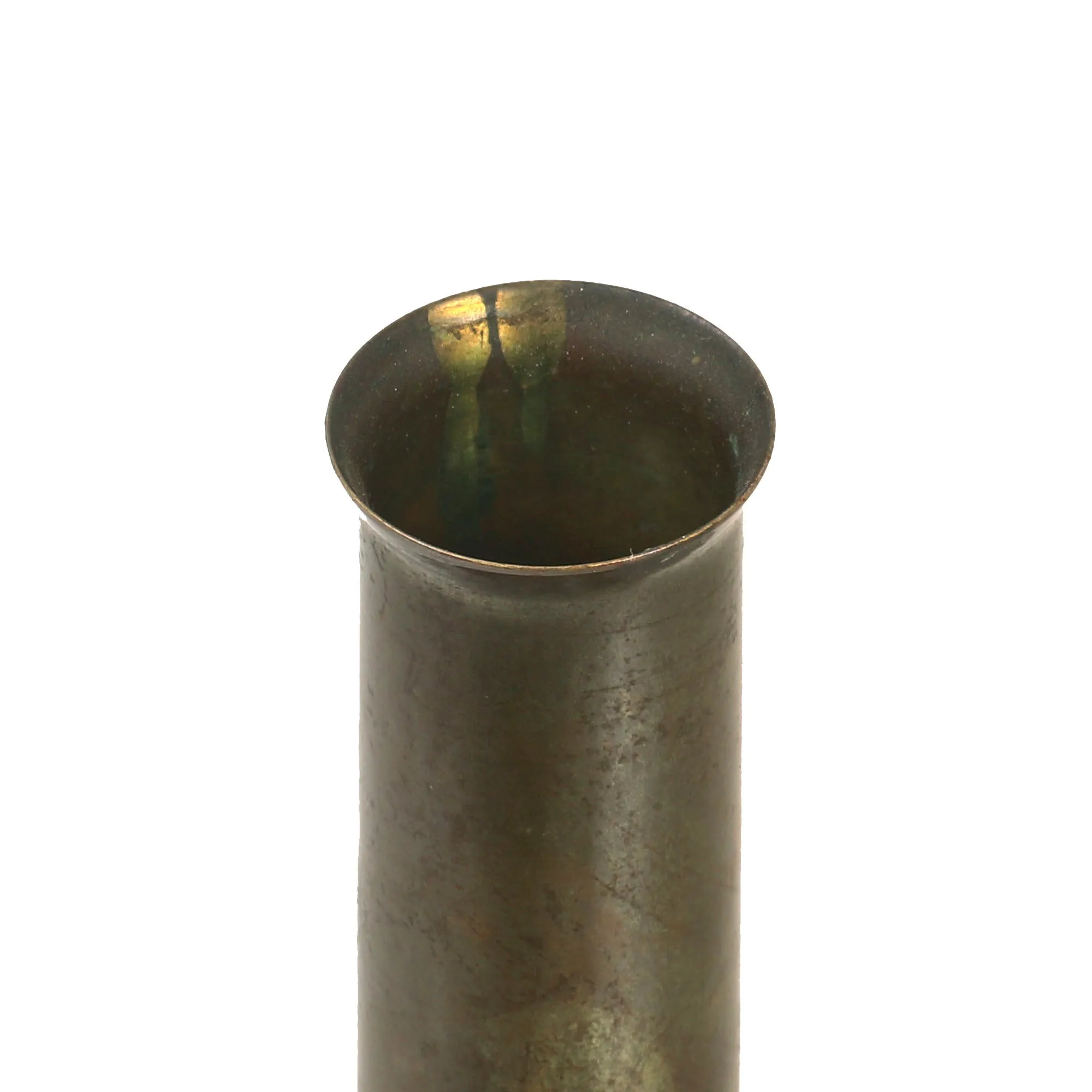 Original U.S. WWII Pair of German Artillery Shell Candle Stick Holders Trench Art - Dated 1936