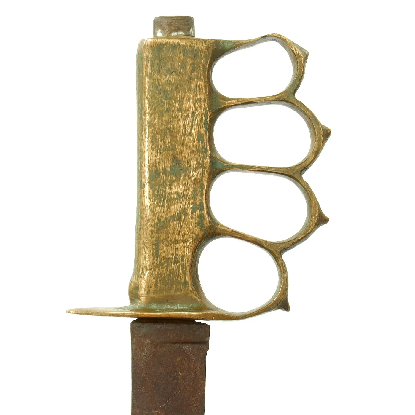 Original U.S. WWII Theater Made Jungle Knuckle Machete made with Mark I Trench Knife Hilt