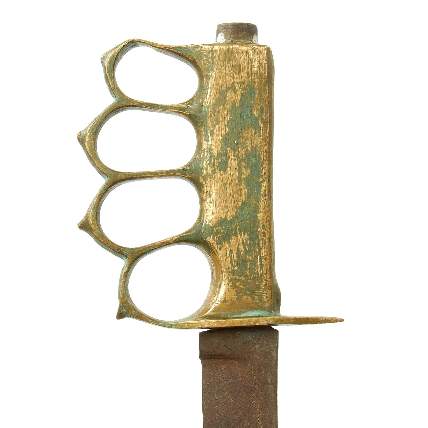 Original U.S. WWII Theater Made Jungle Knuckle Machete made with Mark I Trench Knife Hilt