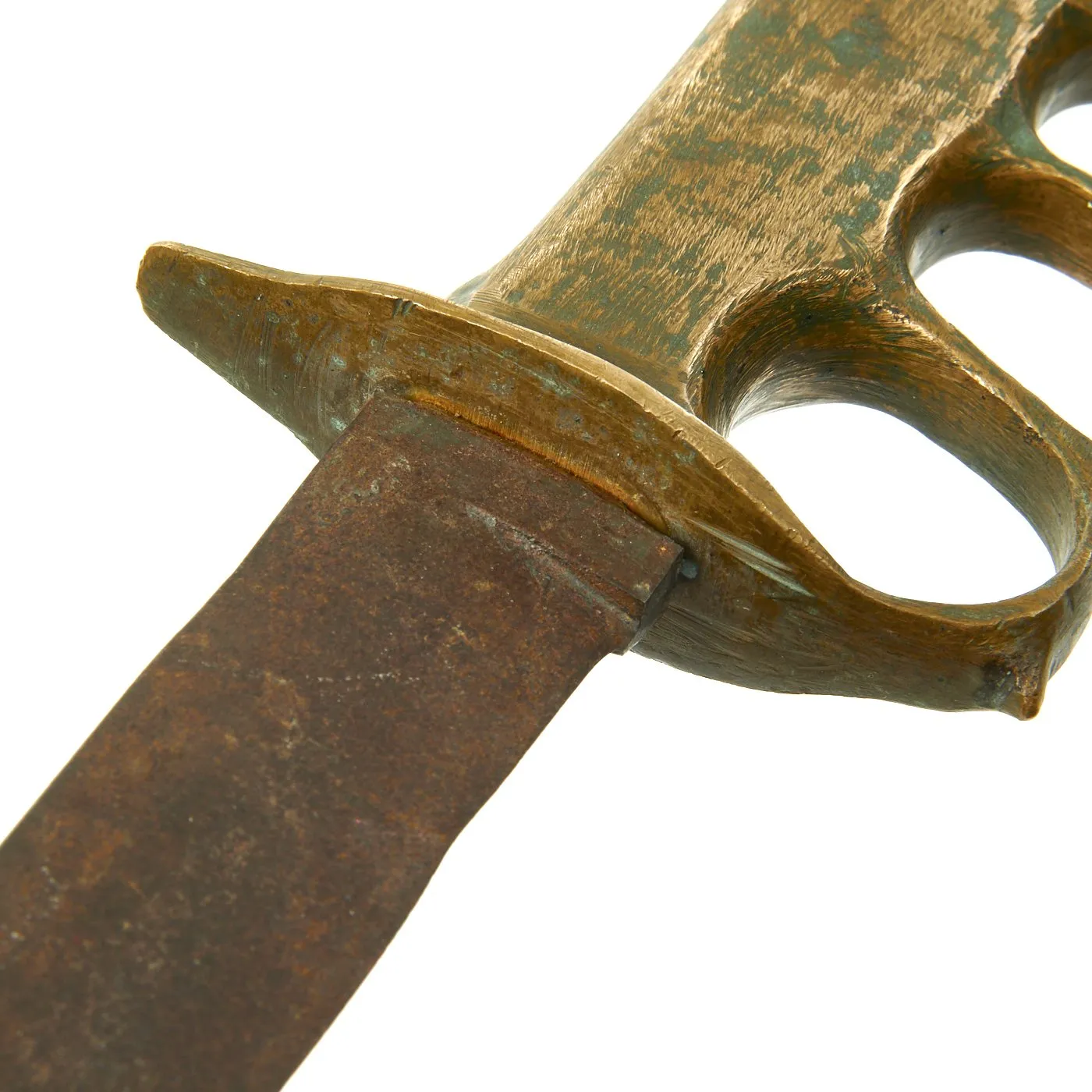 Original U.S. WWII Theater Made Jungle Knuckle Machete made with Mark I Trench Knife Hilt