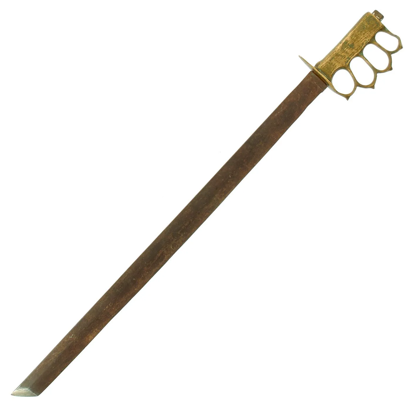 Original U.S. WWII Theater Made Jungle Knuckle Machete made with Mark I Trench Knife Hilt