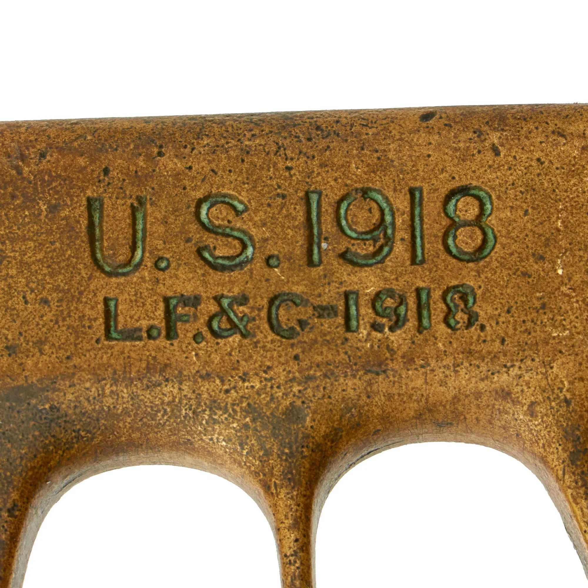 Vintage U.S. WWI/WWII Model 1918 Mark 1 Trench Knife with Paratrooper-Modified Grip, M3 Fighting Knife Blade, and Leather Sheath