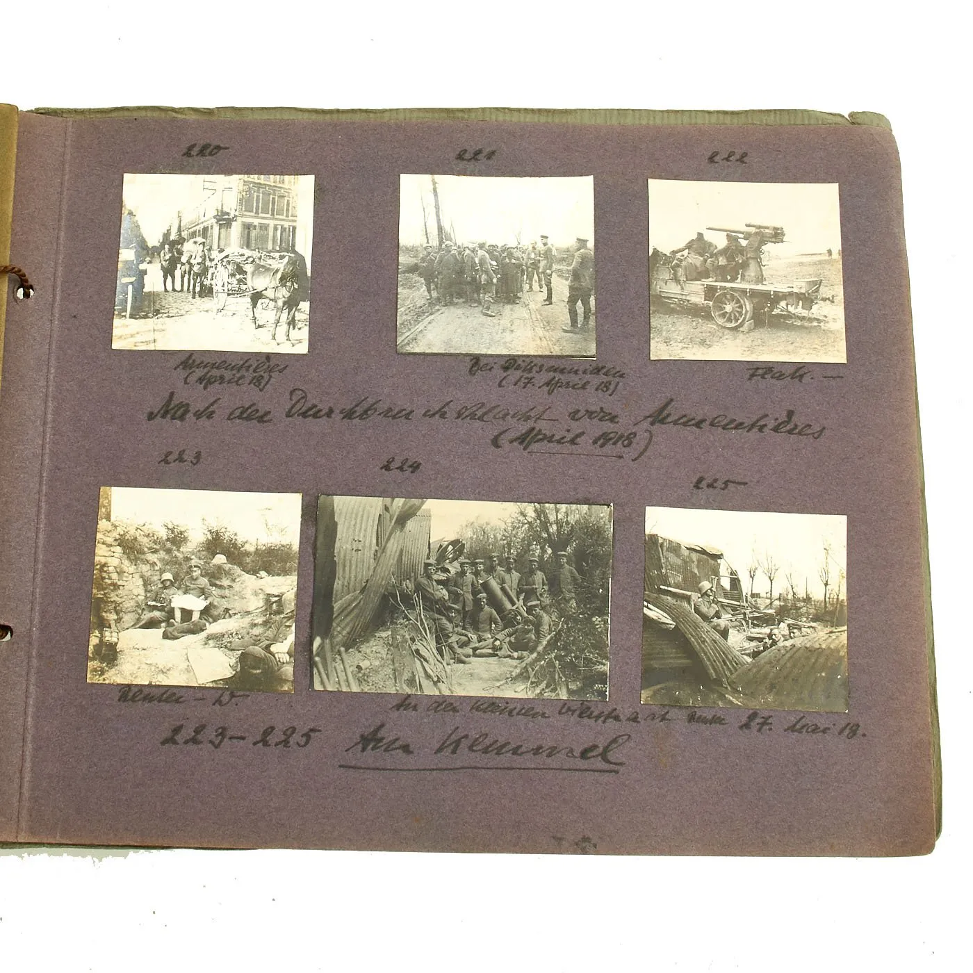 Original WWI Imperial German Army Photo Album Set 1915-1918