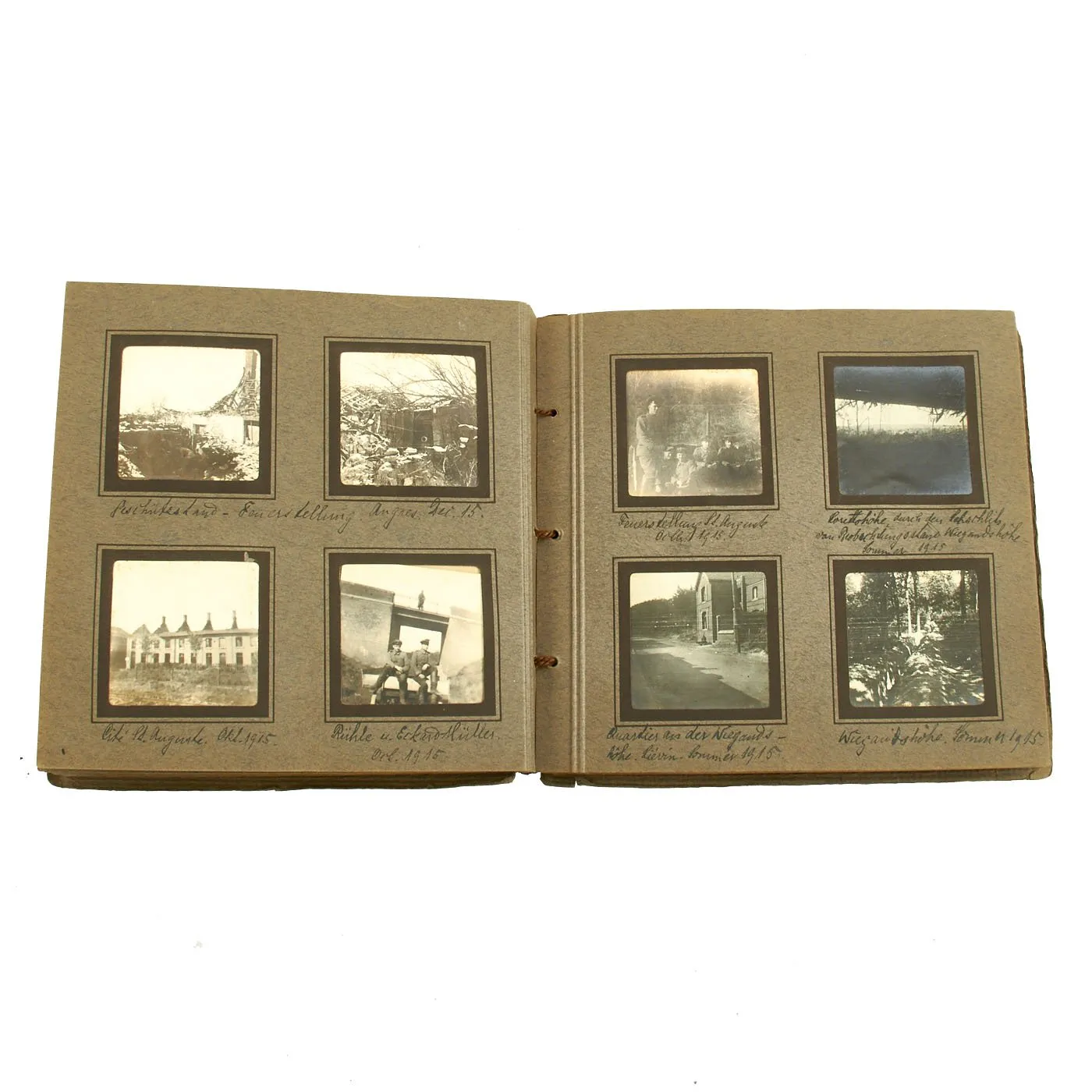 Original WWI Imperial German Army Photo Album Set 1915-1918