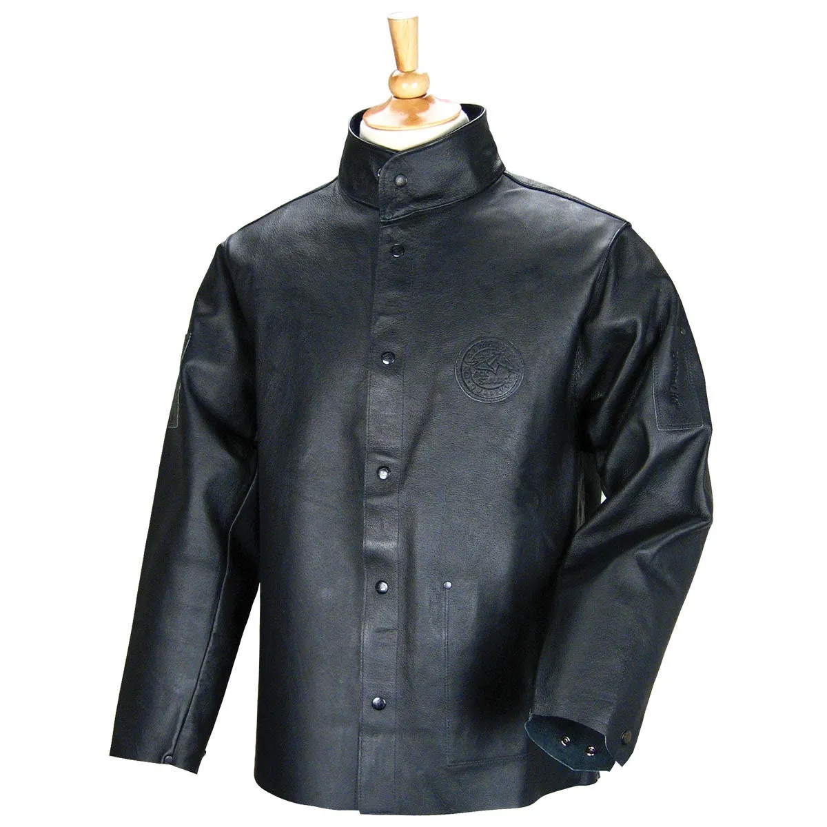 Premium Revco Black Stallion DuraLite Leather Welding Jacket - Black (30PWC-BLK)