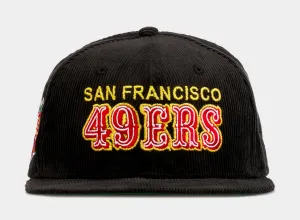 SP Exclusive Black Corduroy San Francisco 49ers 59Fifty Mens Fitted Hat (Black)