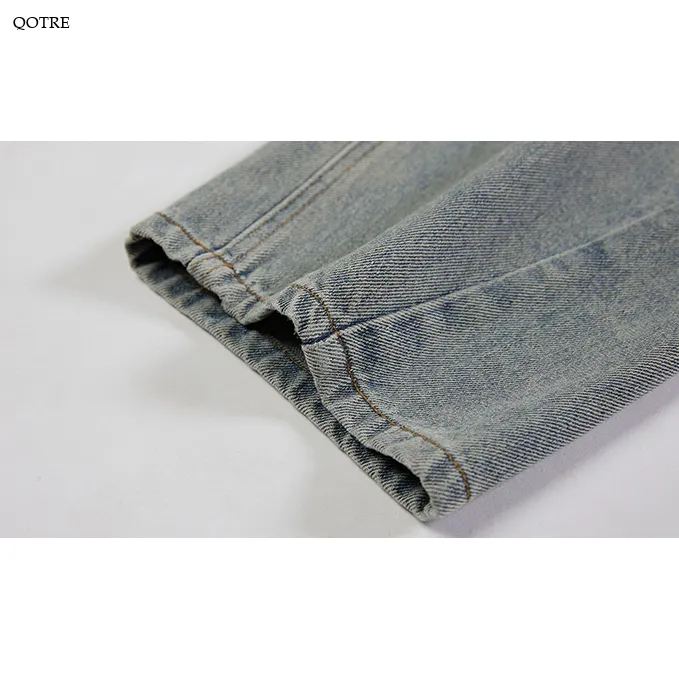 Straight Elastic Waist Straight Leg Casual Loose Fit Classic Jeans