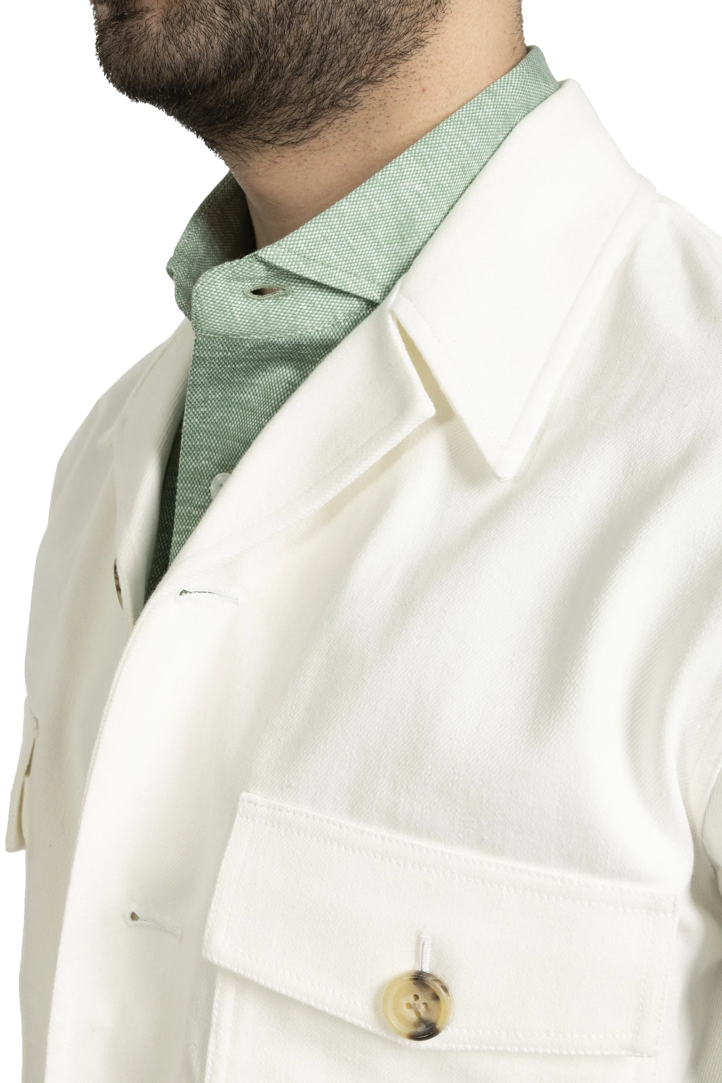 The Armoury 11-A011B White Denim Road Jacket